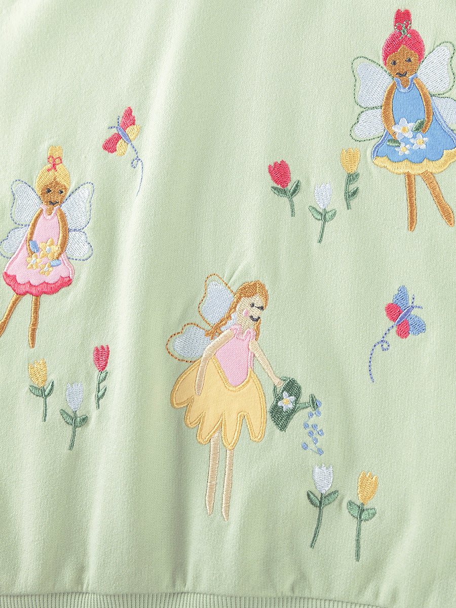 Fairy Garden Mint Collared Legging Set for Girls 2-9 Years