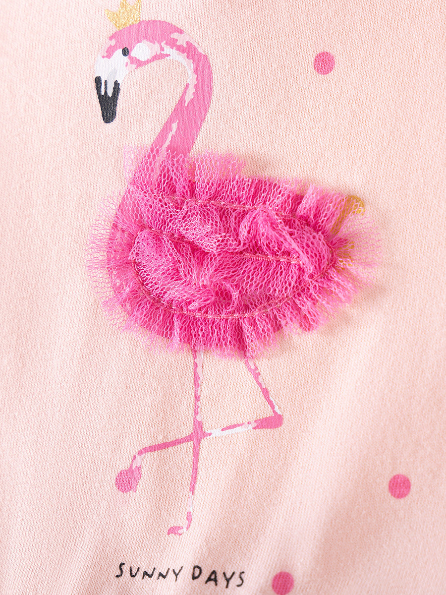 Fancy Flamingo Pink Tulle Tutu Dress for Girls 2-9 Years