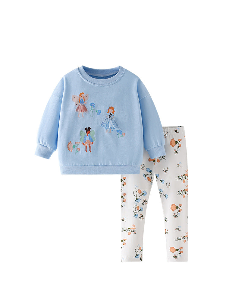 Enchanted Friends Blue Fairy Legging Set for Girls 2-9 Years