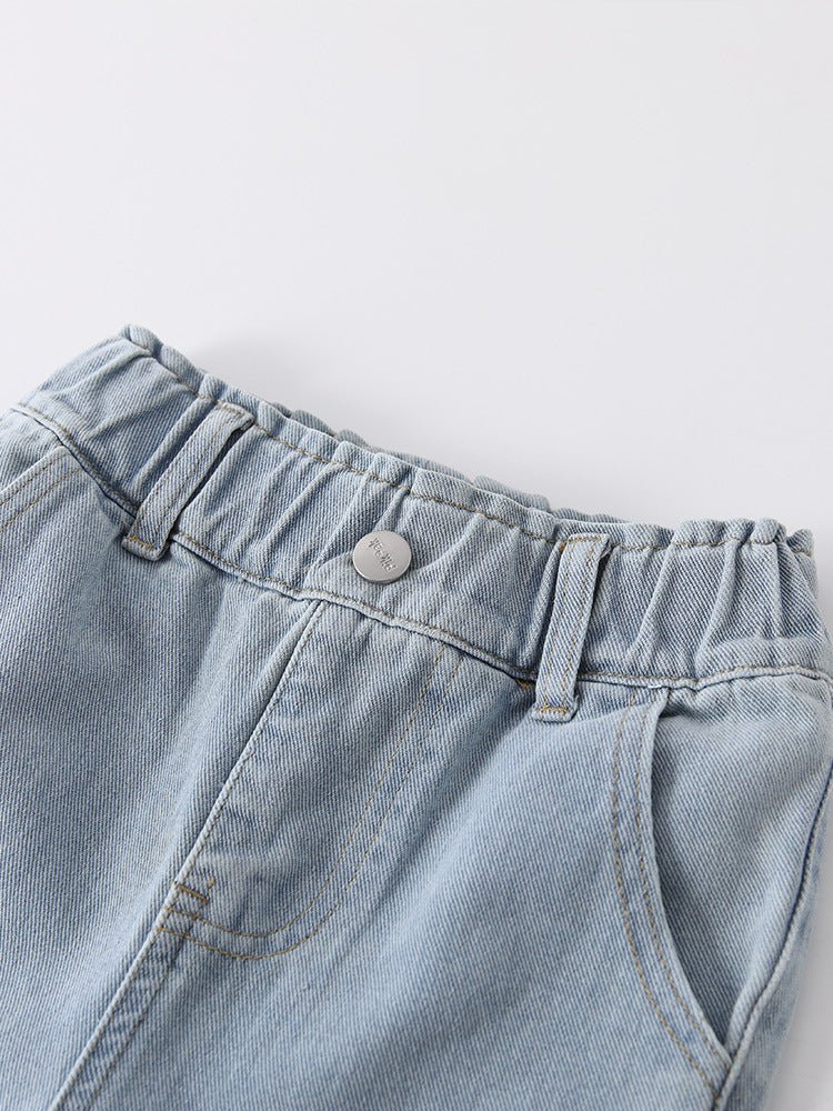 Berry Patch Embroidered Light Wash Jeans for Girls 2-9 Years