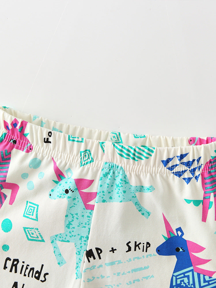 Jump & Skip Unicorn Graphic Leggings for Girls 2-9 Years