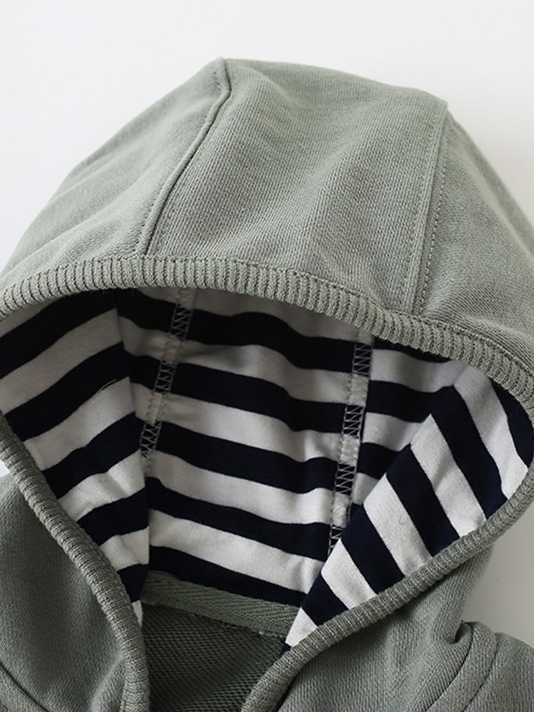 Roar-some Dino Grey Appliqué Zip-Up Hoodie for Boys 2-9 Years