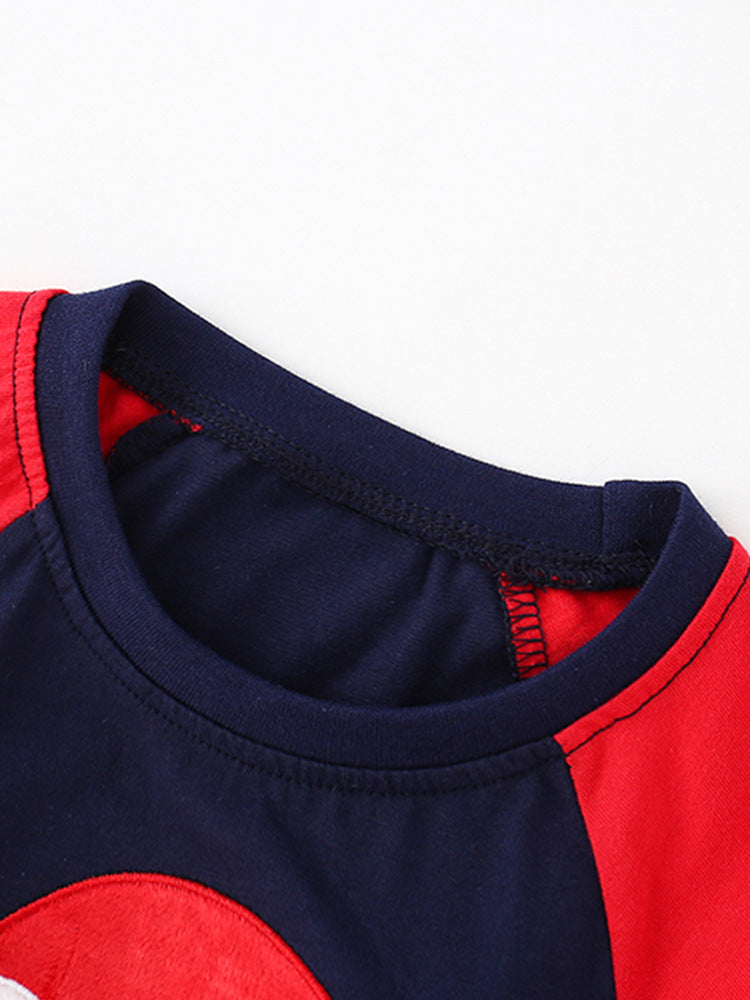 Jolly St. Nick Navy & Red Santa Pajama Set for Girls & Boys 2-9 Years