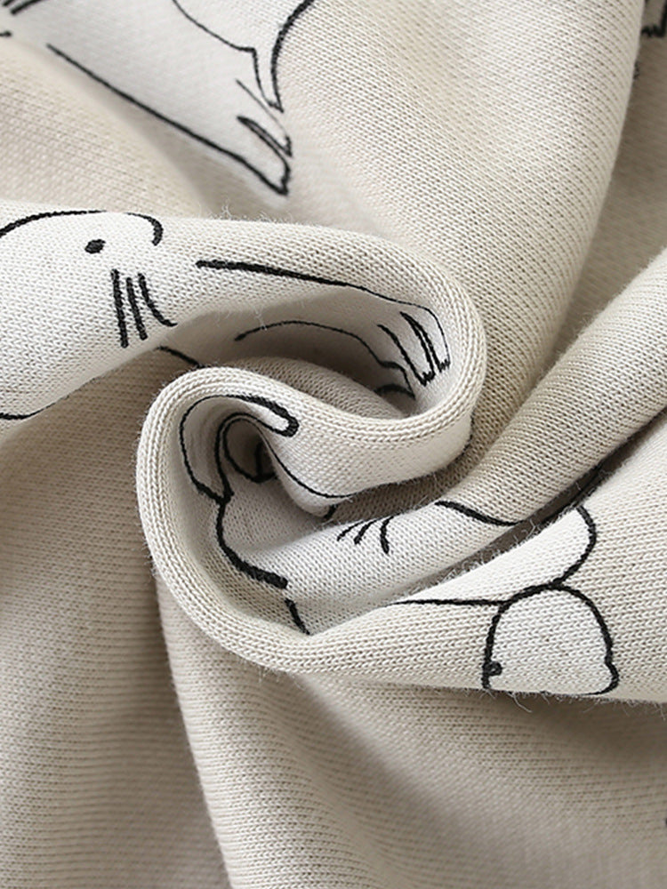 Bunny Hop Oatmeal Ruffle Zip-Up Hoodie for Girls 2-9 Years