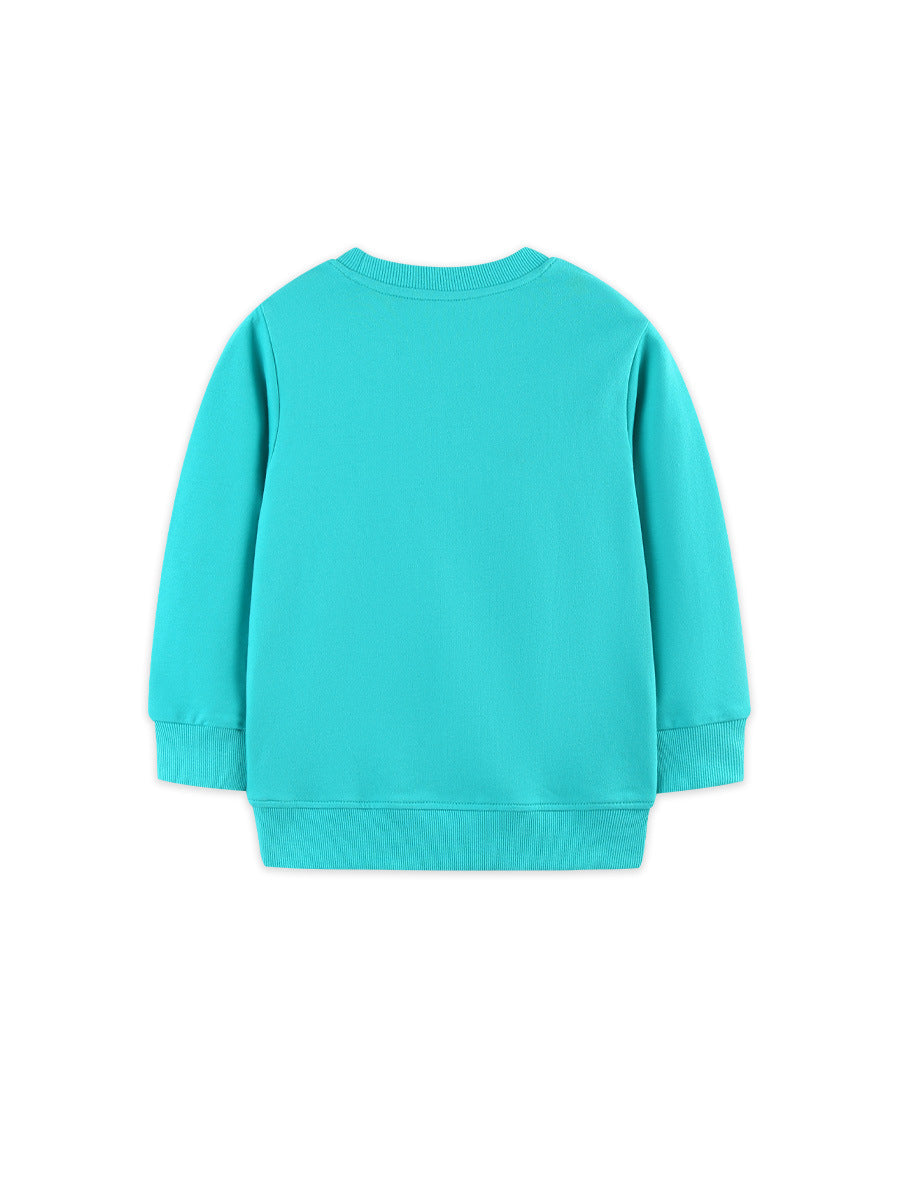 Adventure Turtle Teal Graphic Sweatshirt for Girls & Boys 2-9 Years