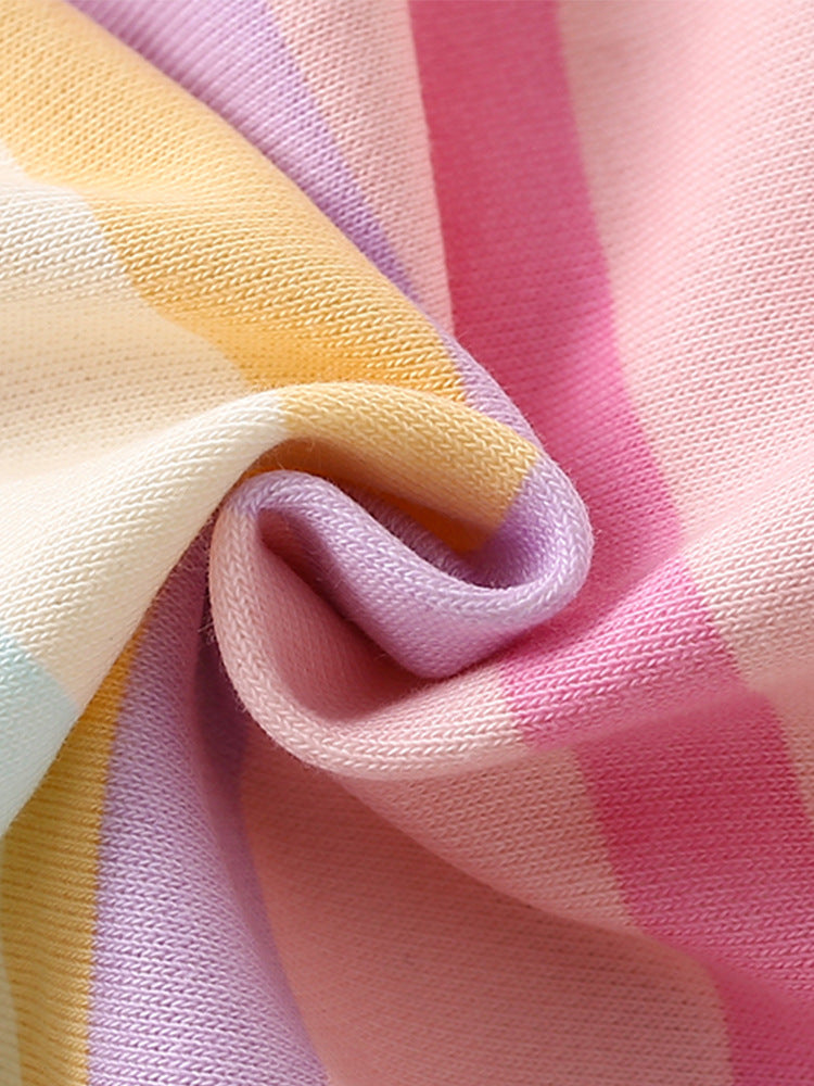 Pastel Waves Multi-Color Zip-Up Hoodie for Girls & Boys 2-9 Years