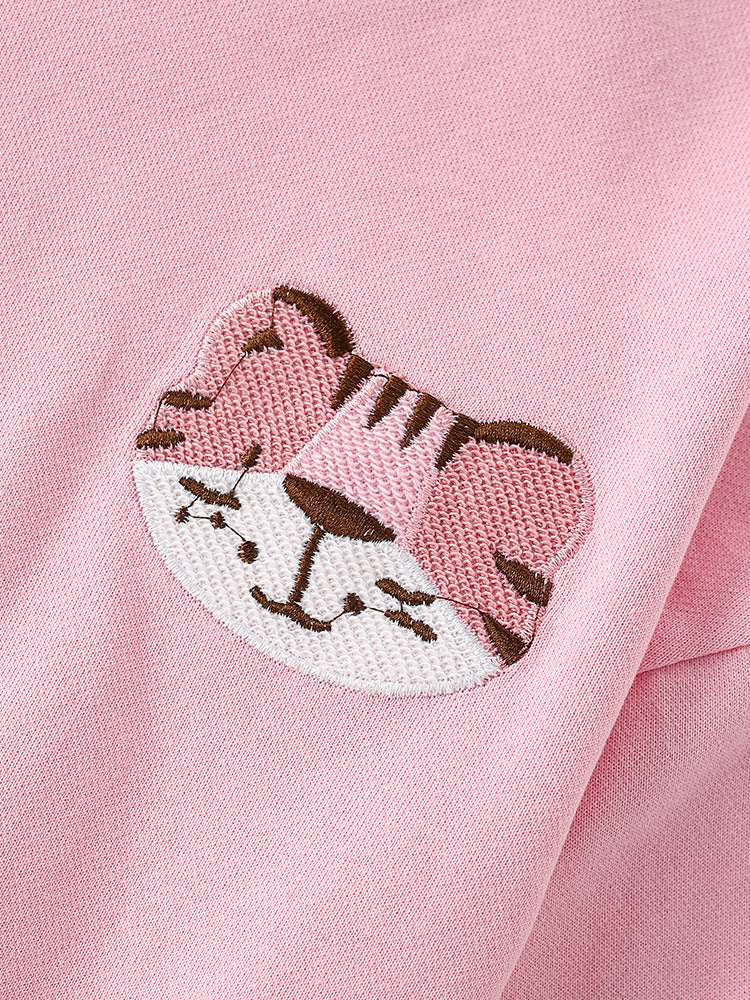 Glam Cat Pink Sequin Sweatsuit Set for Girls 2-9 Years