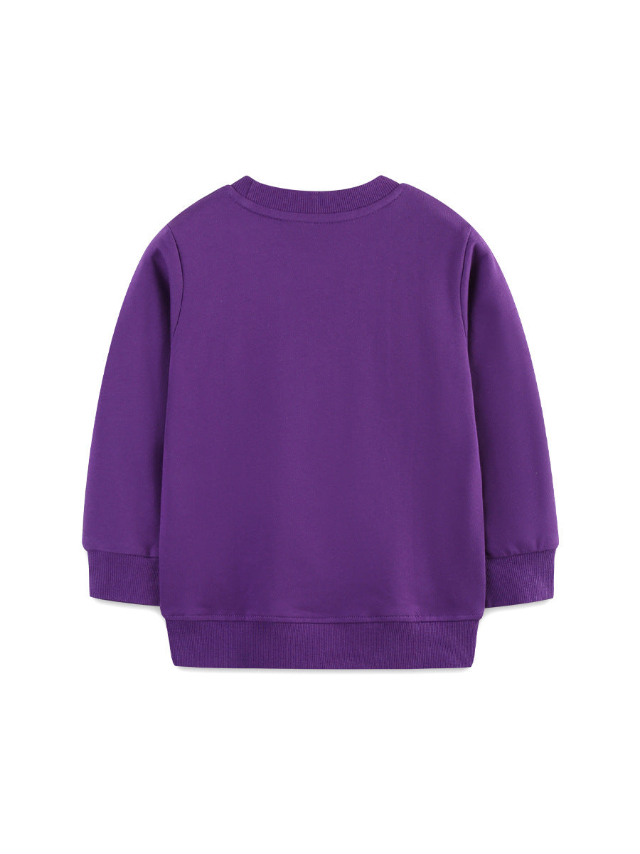 Spooky Corgi Purple Halloween Sweatshirt for Girls & Boys 2-9 Years