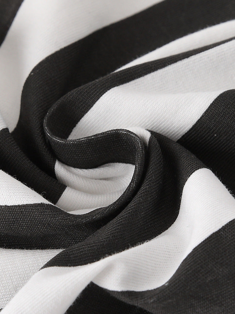 Geo Dino Black Graphic Tee & Striped Jogger Set for Boys 2-9 Years