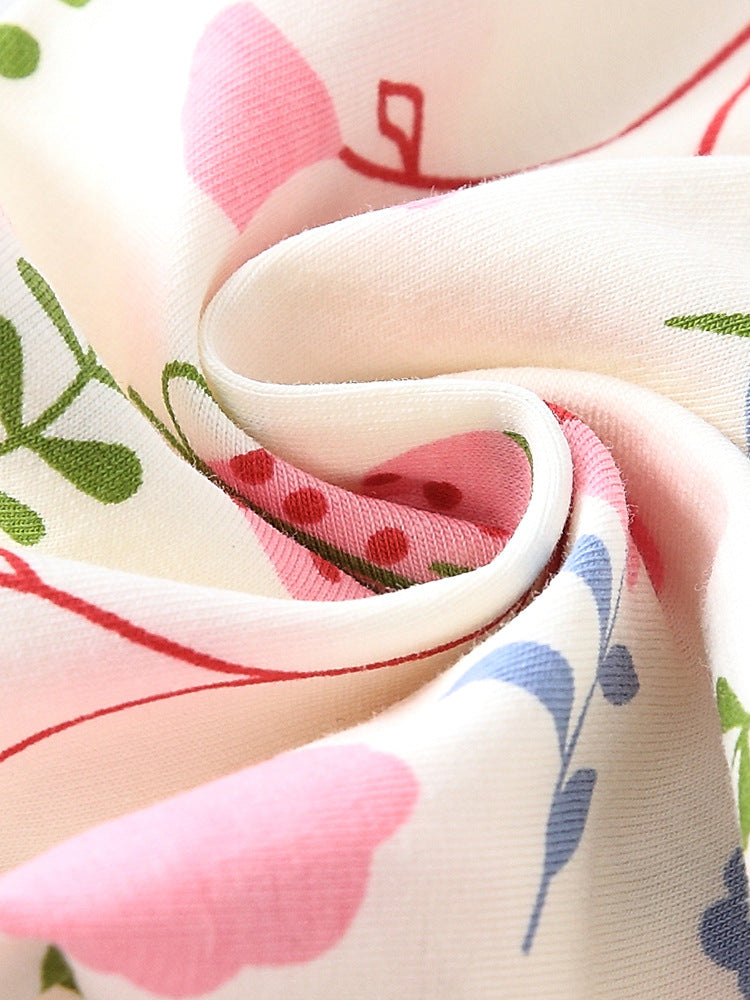 Whimsical Garden Floral Print Leggings for Girls 2-9 Years