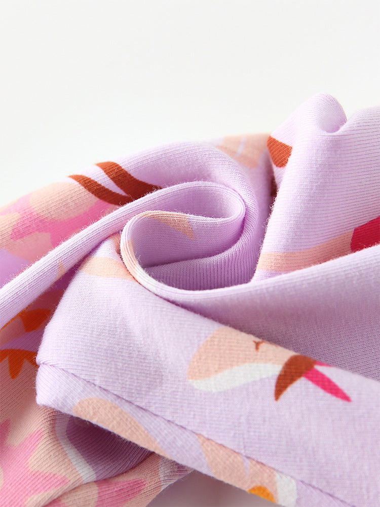 Unicorn Meadow Lilac Print Leggings for Girls 2-9 Years