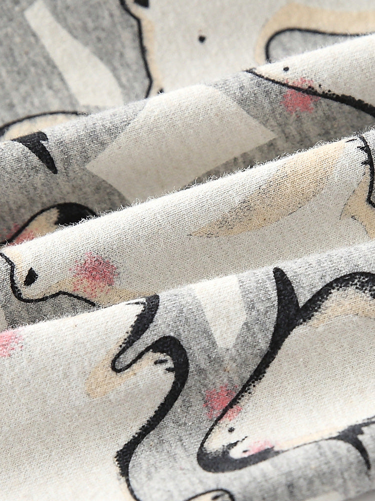 Arctic Pals Grey Polar Bear & Penguin Leggings for Girls & Boys 2-9 Years