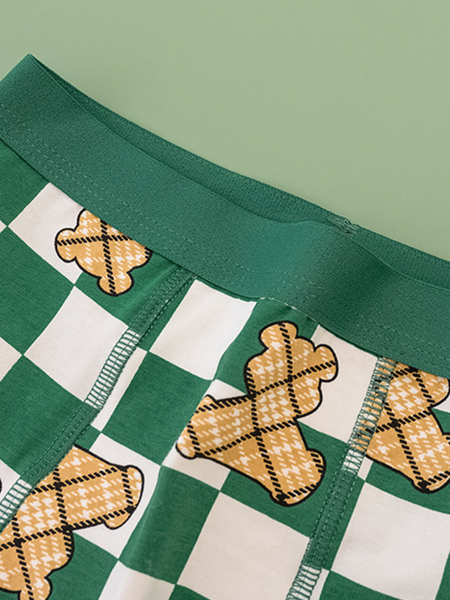 Classic Bear Green Assorted Boxer Briefs (4-Pack) for Boys