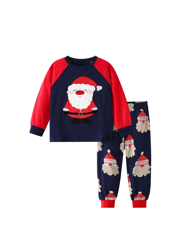Jolly St. Nick Navy & Red Santa Pajama Set for Girls & Boys 2-9 Years