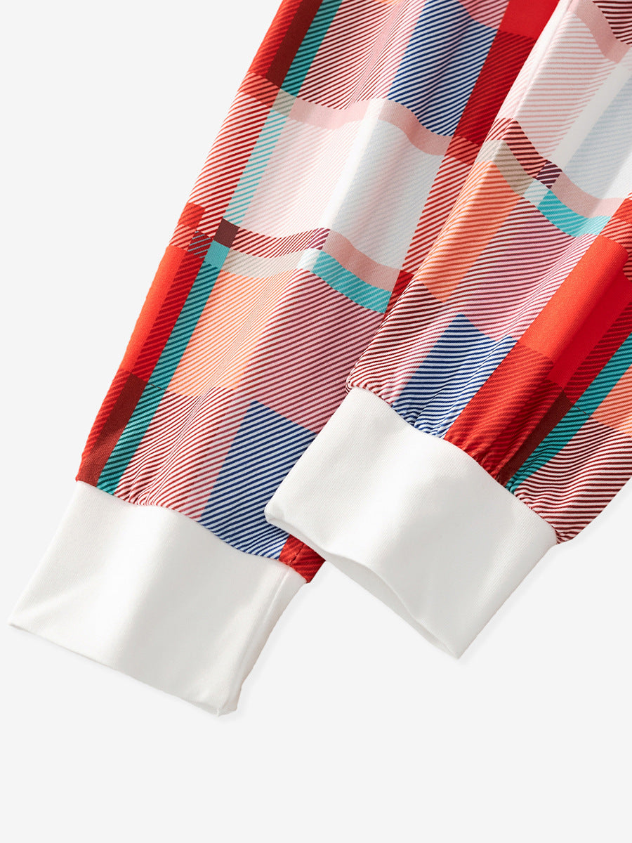 Silly Tree Holiday Plaid Pajama Set for Girls & Boys 2-9 Years