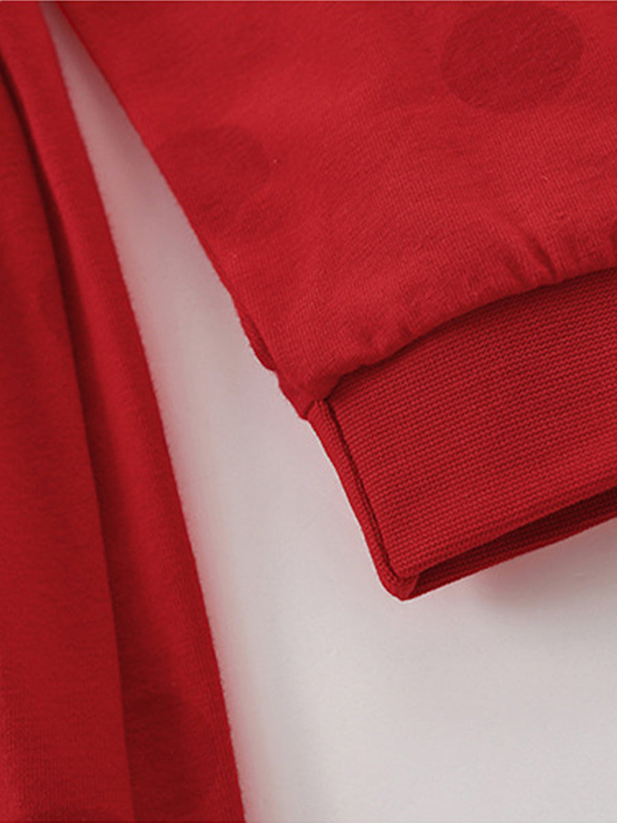 Holiday Friends Red Appliqué Dress for Girls 2-9 Years