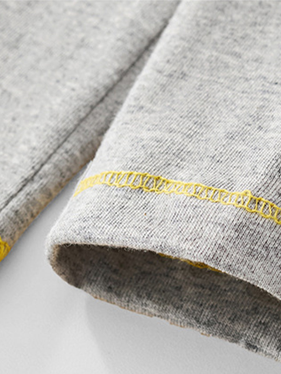 Merry & Bright Santa Grey Ruffle & Plaid Pajama Set for Girls 2-9 Years