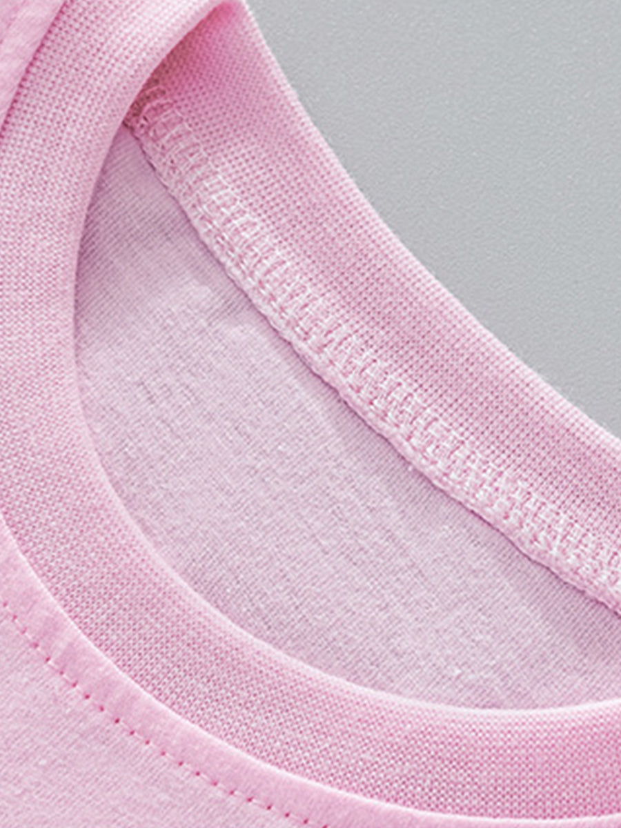 Starry Santa Pink & Gold Star Pajama Set for Girls 2-9 Years