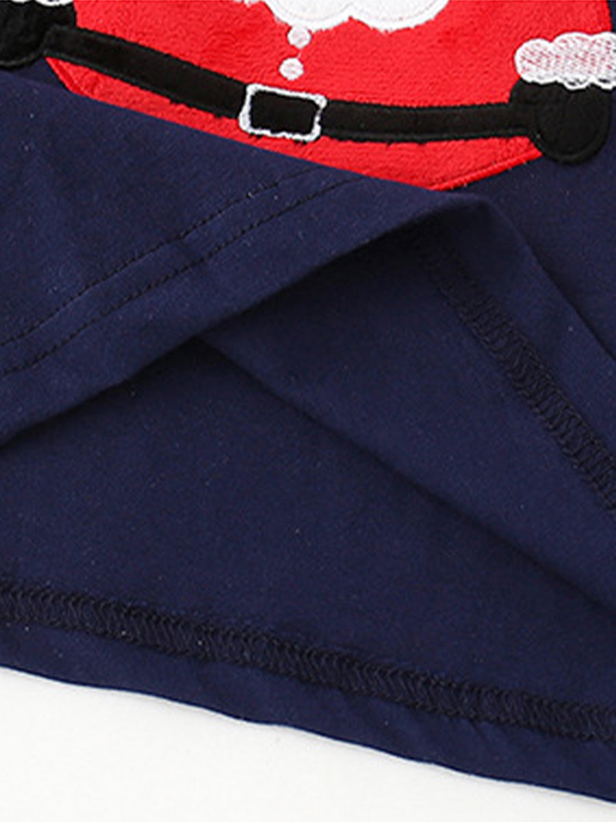 Jolly St. Nick Navy & Red Santa Pajama Set for Girls & Boys 2-9 Years