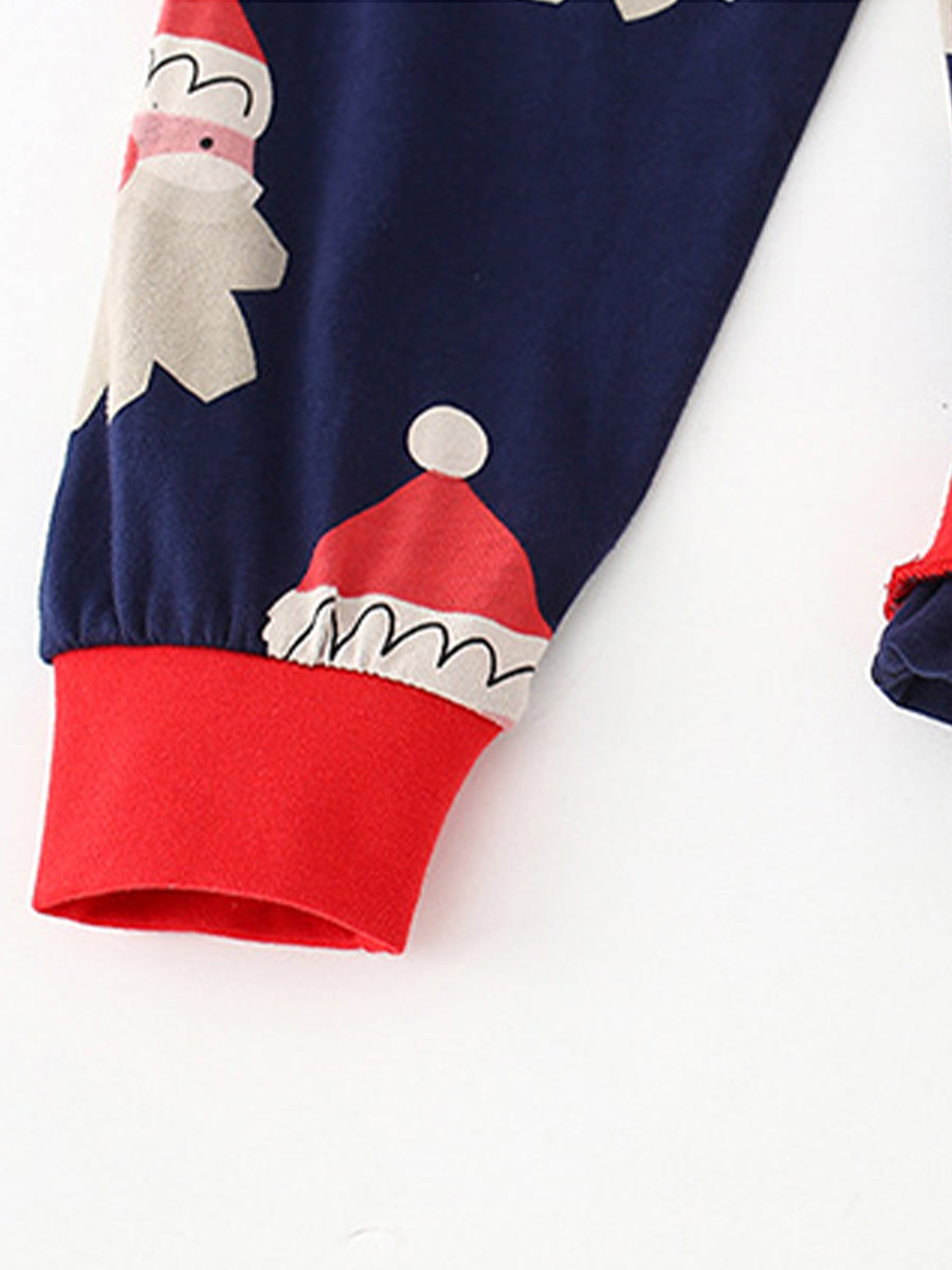 Jolly St. Nick Navy & Red Santa Pajama Set for Girls & Boys 2-9 Years