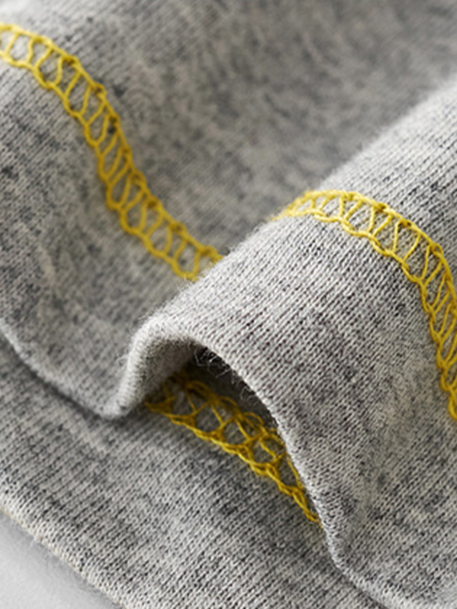 Merry & Bright Santa Grey Ruffle & Plaid Pajama Set for Girls 2-9 Years