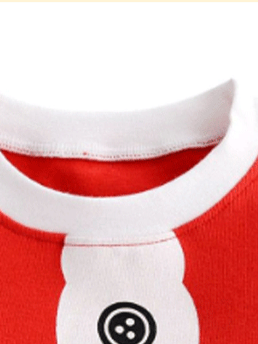 Santa's Helper Red Costume Pajama Set for Girls & Boys 2-9 Years