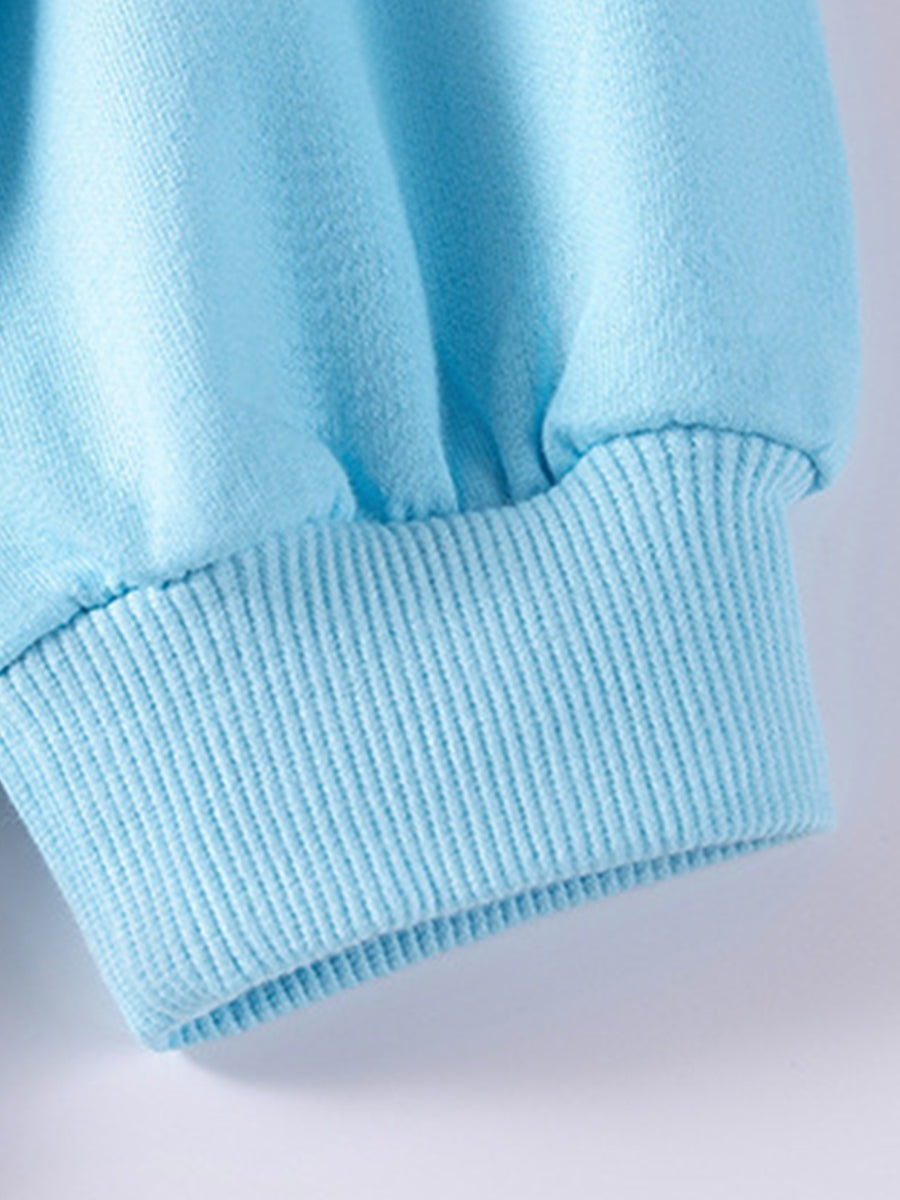 Adventure Turtle Blue Sweatshirt & Striped Flare Set for Girls 2-9 Years