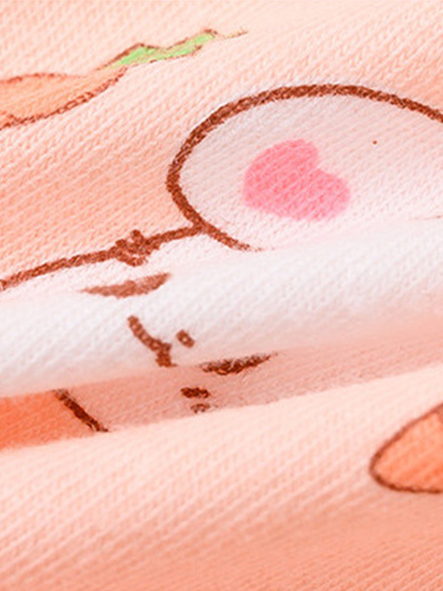 Sweet Bunny Peach Assorted Boyshorts (4-Pack) for Girls
