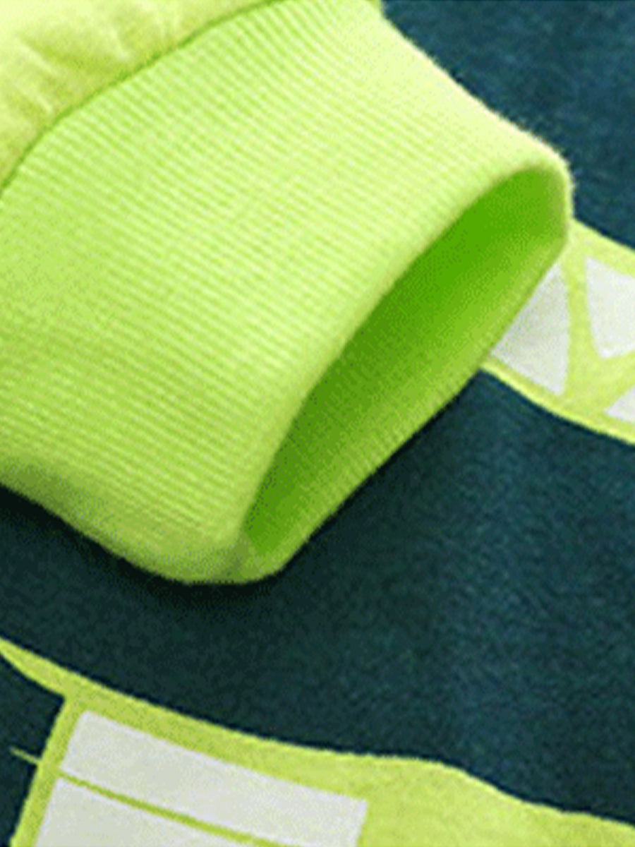 Goofy Dino Lime Green & Polka Dot Pajama Set for Girls & Boys 2-9 Years