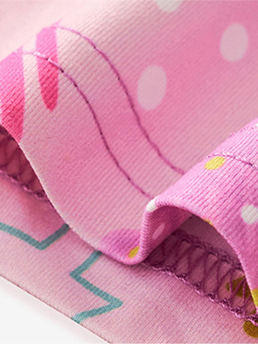 Winter Wonderland Pink Christmas Tree Pajama Set for Girls & Boys 2-9 Years