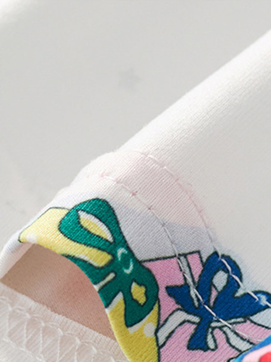 Holiday Cheer White Christmas Print Pajama Set for Girls & Boys 2-9 Years