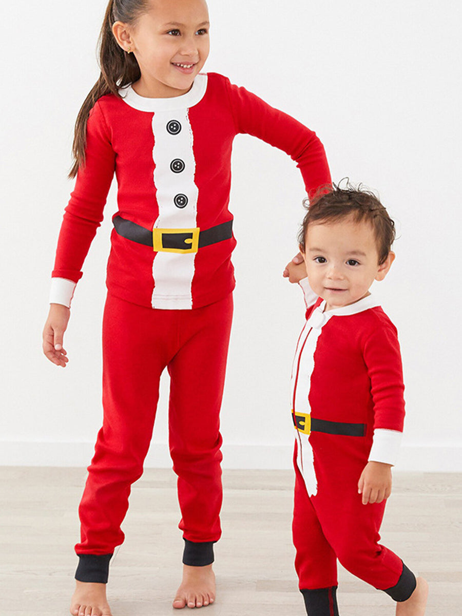Santa's Helper Red Costume Pajama Set for Girls & Boys 2-9 Years