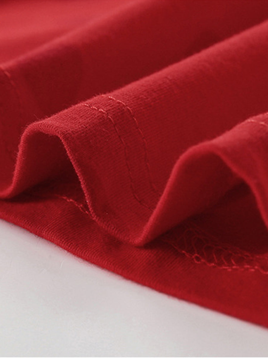 Holiday Friends Red Appliqué Dress for Girls 2-9 Years