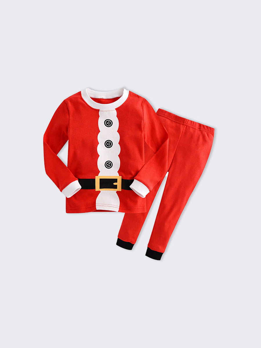 Santa's Helper Red Costume Pajama Set for Girls & Boys 2-9 Years