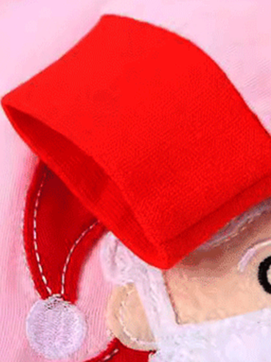 Sweet Santa Pink & Polka Dot Pajama Set for Girls 2-9 Years