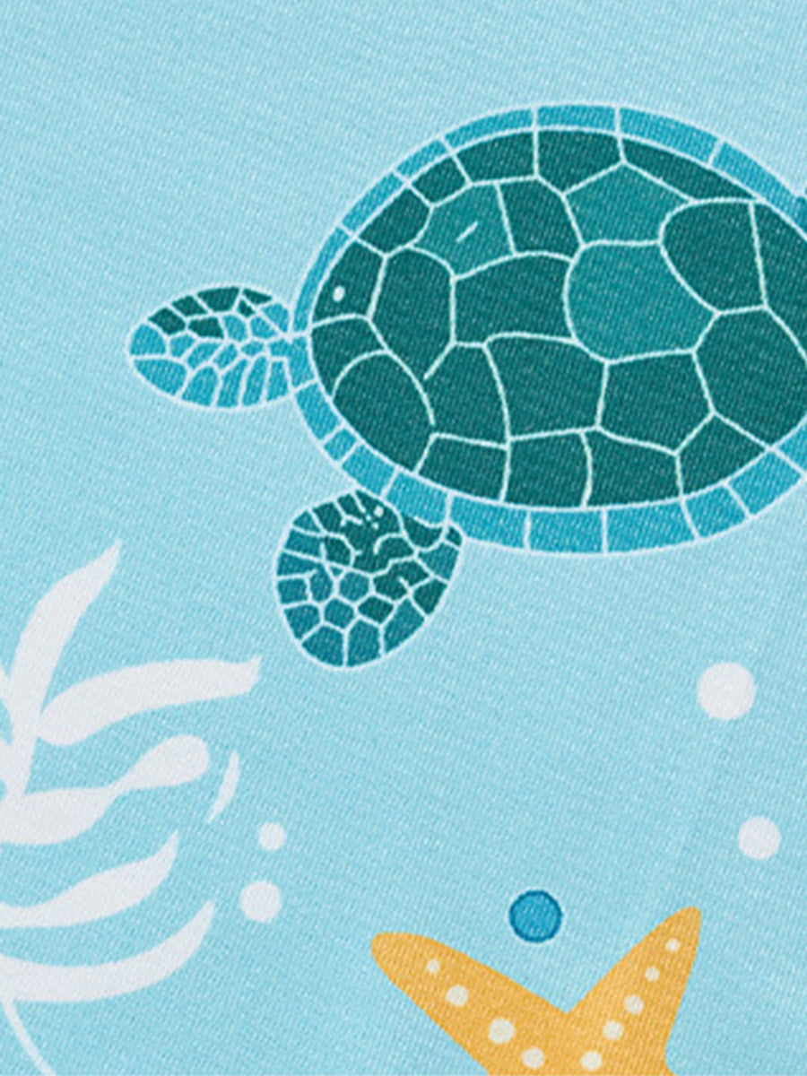 Ocean Explorer Blue Turtle Tee & Shorts Set for Boys 2-9 Years