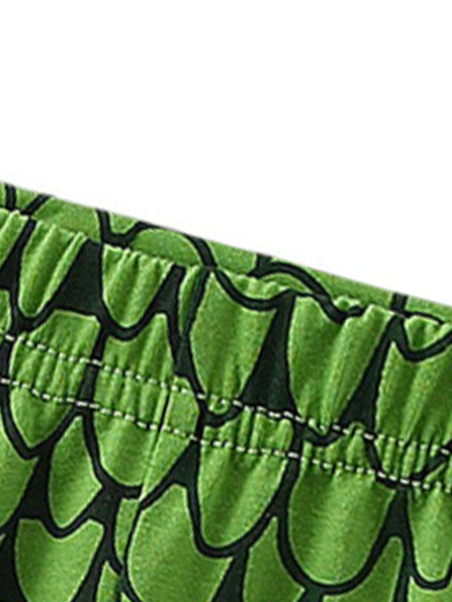 Cool Dino Green T-Rex & Scales Pajama Set for Boys 2-9 Years